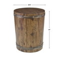 thumbnail image 5 of Bowery Hill 19" Round Contemporary Wood Wine Barrel Accent End Table in Walnut, 5 of 5