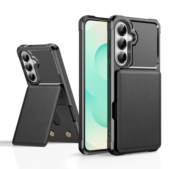 Dteck Wallet Case for Samsung Galaxy A57 5G,Magnetic Leather Card Holder Pocket Flip Case Shockproof Kickstand Rubber Back Cover for Samsung Galaxy A57 5G,Black