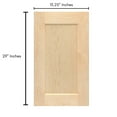 thumbnail image 3 of Onestock Unfinished Maple Kitchen Cabinet Door Replacement, Shaker - 13.25W x 29H, 3 of 5