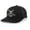 Black/Black, variant on Deer Hunting Deer Head Shield Mens Embroidered Mesh Back Trucker Hat, Black/Black