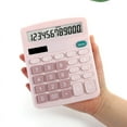 thumbnail image 3 of Graflsoa 12-Digit Dual Power Solar Calculator with Large LCD Display, Blue - Portable Financial Tool for Home, Office, and School Use, 3 of 7
