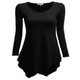 thumbnail image 1 of CHOK Tunique Longue à Manches Longues Col en V pour Femmes Robe T-Shirt, 1 of 3