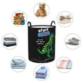 thumbnail image 3 of Lsque Space Dino Cartoon Black pattern Laundry Hamper Basket, Tall Woven Rope Hamper Basket for Clothes, Lightweight Storage Basket, Collapsible Waterproof-Medium, 3 of 8