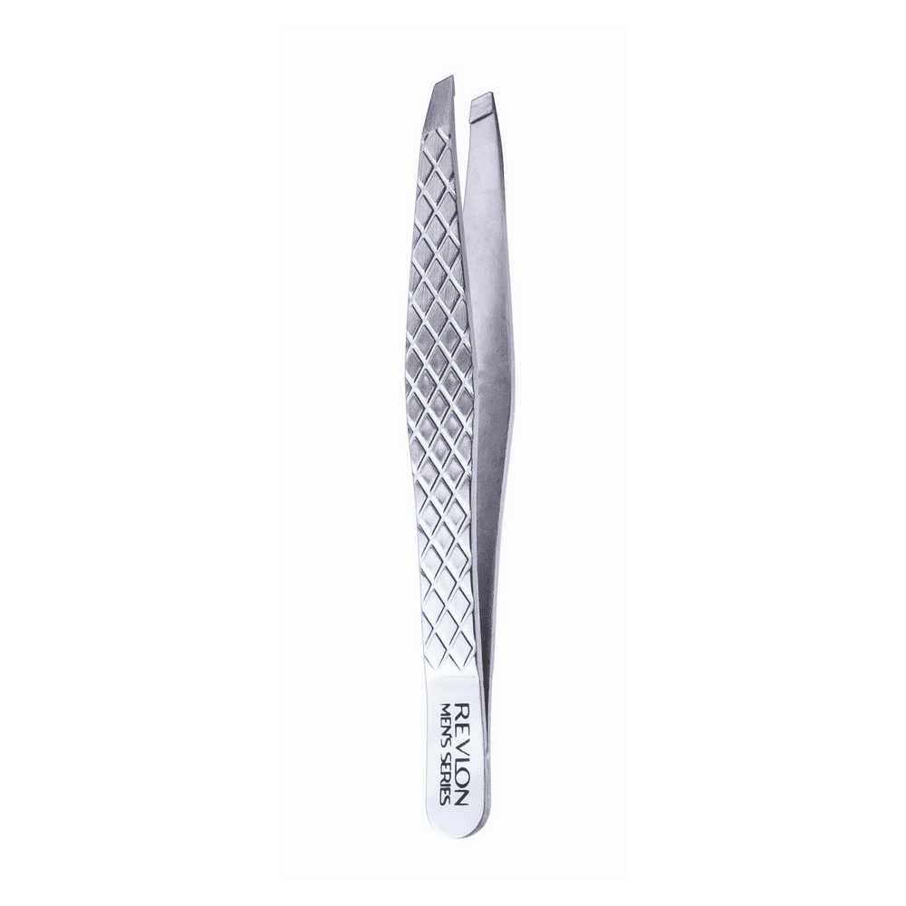 Revlon Men's Series Slant Tip Tweezer, Stainless Steel Hair Removal