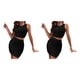 thumbnail image 1 of Conjunto de chaleco y minifalda de cintura alta Qarigey negro L 2piezas, 1 of 6