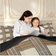 thumbnail image 4 of Manfei Retro Grid Twin Comforter Sets,Classic Plaid Bedding Set,Brown Gray,Black Reversible,2-Piece,1 Comforter and 1 Pillowcase,2-Piece,1 Comforter and 1 Pillowcase, 4 of 7