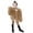 Khaki, variant on Toddler Kids Girls Faux Fur Jacket Long Sleeve Open Front Cardigan Fleece Jackets Coat Winter Warm Thicken Fluffy Jackets Furry Shaggy Parka Outerwear