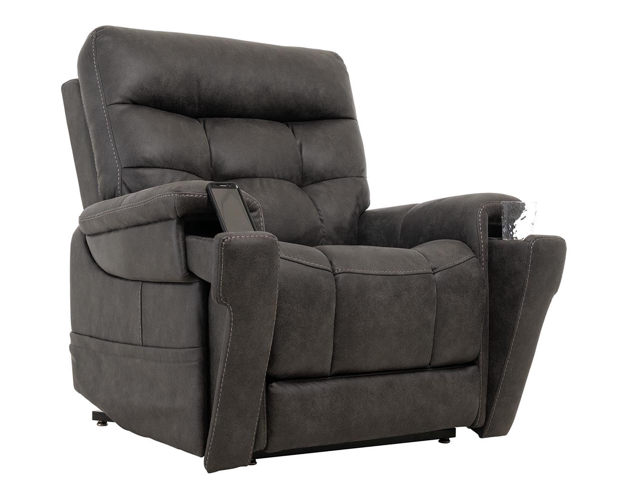 Pride Mobility Radiance Recliner Lift Chair with 3 Heating Pads, 400 lbs Capacity, Silver
