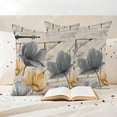 thumbnail image 3 of Spring Tulips Flower Outdoor Waterproof Pillow Covers, Vintage Floral Barn Doors Rustic Beige Decorative Square Throw Pillowcase Sofa Cushion Sham for Patio/Couch/Chair, 18"x18" 2 Pack, 3 of 8