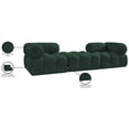 thumbnail image 3 of Meridian Furniture Ames 102" Green Boucle Fabric Upholstered 3pc. Modular Sofa, 3 of 3