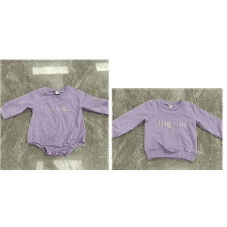 

Sister Matching Outfits Letter Embroidery Print Long Sleeve Romper/Sweatshirt Toddler Girl Fall Clothes 0-18 Months