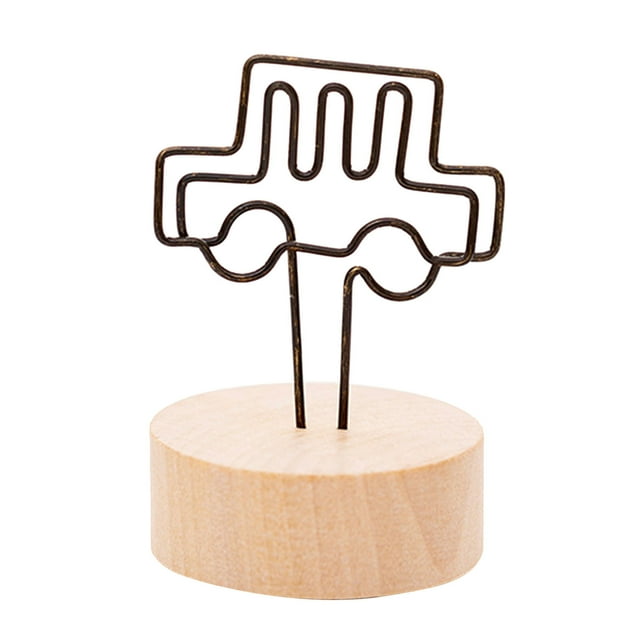 Cqxid Porte-Cartes en Bois pour Notes Autocollantes à Moins de 5 $, Porte-Photos en Forme de Fil pour Table, Mariage, Fête, Rassemblements, Bureau