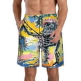 thumbnail image 2 of Jean Michel Basquiat Mens Swim Trunks Quick Dry Board Shorts with Mesh Lining, Breathable Fit Beach Shorts Swimwear Bathing Suits, 2 of 5
