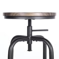 thumbnail image 3 of Pemberly Row 27.2" Adjustable Metal Bar Stools in Brown (Set of 2), 3 of 9