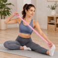 Bungee Ropes Exercise Silicone Resistance Band with Handles, Elastic Pull Rope for Arms Legs ...