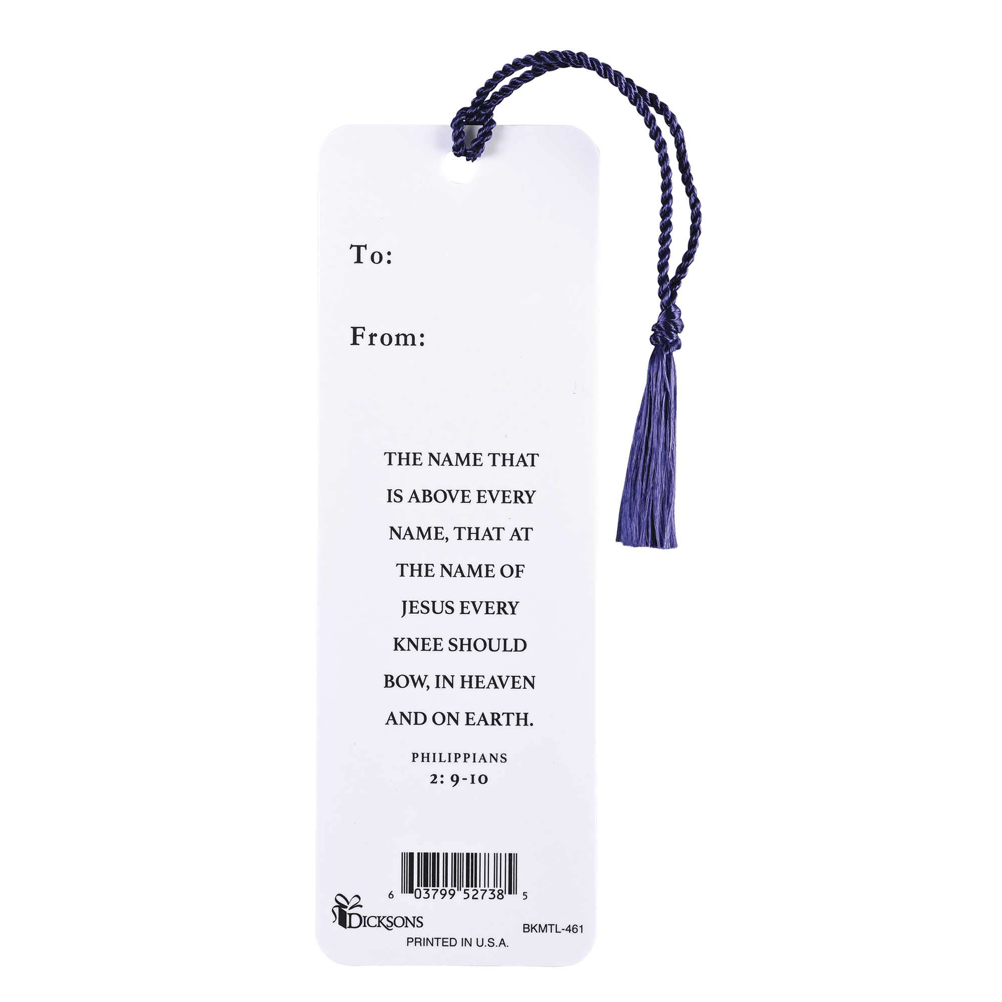 Dicksons BKMTL-461 Jesus Maroon and Grey 2 x 6 Inch Paper and Tassel Place Keeper Bookmark Pack of 12