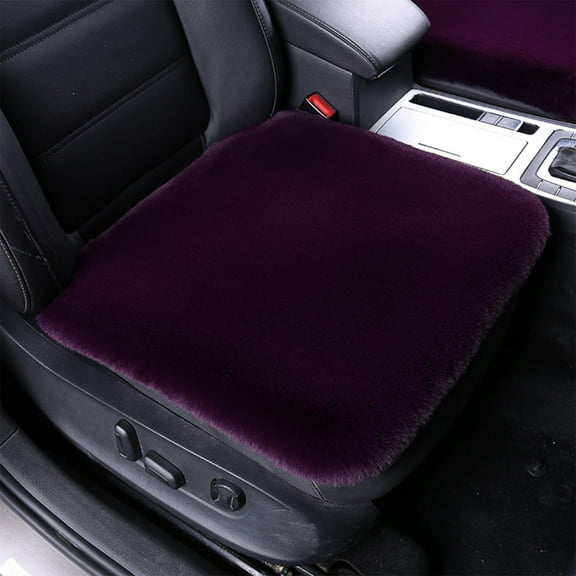 Plush Car Seat Cushion for Cold Weather Warmth, Comfortable Driving Experience, Size 45x45cm, Universal Vehicle Fit