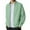 Green, variant on Mens Winter Jacket Winter Solid Color Rib Knit Double Zipper Casual Jacket Without Hood Textured for Everyday Wear Coats for Men Navy S