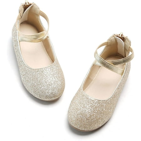 

Toddler Girl Shoe School Party Girls Flat Flower Girl Mary Jane Dress Shoes