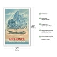 thumbnail image 2 of France - Ship Your Parcels By Plane (Expédiez Vos Colis Par Avion) Air France - Vintage Airline Travel Poster by Max Ponty c.1949 - Fine Art Matte Paper Print (Unframed) 30x44in, 2 of 4