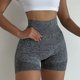 thumbnail image 5 of Gibobby Yoga leggings cortos Pantalones cortos de mujer Pantalones cortos de entrenamiento Pantalones cortos de yoga de cintura alta sin costuras(Gris,XG), 5 of 5