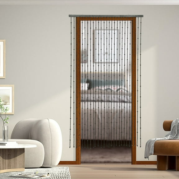 35.43*70.89 in Wooden Door Beaded Curtain Bamboo-Like Window Door Decor Curtains