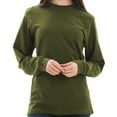 thumbnail image 3 of Oversized Unisex Lane Seven Ring Spun Cotton Premium Long Sleeve T-shirt - Army Green 3XL, 3 of 4