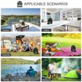 thumbnail image 2 of Lanterne de Camping LED Multifonctionnelle ABS Verte avec Ventilateur - Rotation 270°, 3 Réglages de Luminosité et de Vitesse, Batteries 2*2600mAh, Charge Type-C, Autonomie 6-25h pour Usage Intérieur Extérieur, 2 of 6