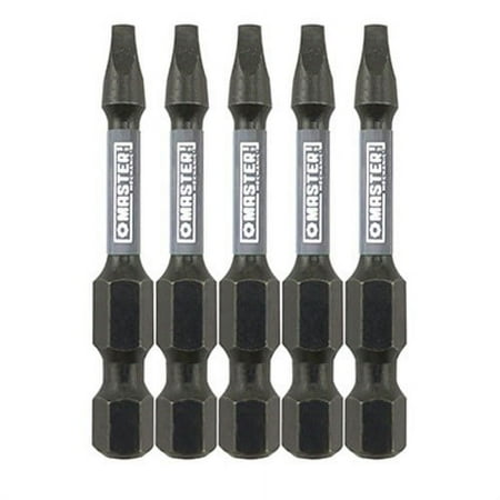 Master Mechanic Impact Power Bit  Square #2  2-In.  5-Pk., (6 Packs Total)