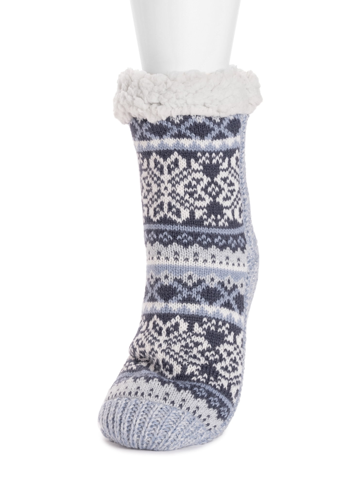 Women's Faux Fur Knit Cabin Socks