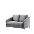 thumbnail image 5 of Sofia Gray Velvet Elegant Modern Chic Loveseat Couch, 5 of 6