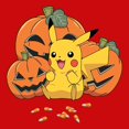 thumbnail image 2 of Boys Pokemon Halloween Pikachu Jack-O'-Lanterns T Shirt, 2 of 5