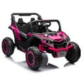 thumbnail image 5 of 24V Two-Seater Ride On UTV W/Parents Remote Control,Four-Wheel Suspension,Slow Start,Large wheel design,Anti-collision bar,Storage space,Music,USB,Bluetooth,Volume control,LED lights for 3+., 5 of 6