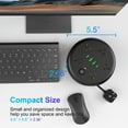 thumbnail image 3 of JOUALY 9 In 1 Power Strip, Surge Protector with 5 Outlets and 4 USB Ports ,6 FT Extension Cord (2500W/10A), Wire Wound Retractable Power Strip for Home, Office, Travel, Computer Desktop,Black, 3 of 5