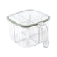 thumbnail image 2 of Caja de condimentos de 4 compartimentos, contenedor de especias portátil con tapa, accesorios para especias Verde, 2 of 9