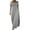 Gray, variant on Luxalzxs Vacation Dresses for Women 2025 Casual T-Shirts Maxi Dresses Side Split Long Boho Dress Soft Comfortable Short Sleeve V Neck Beach Dress with Pockets