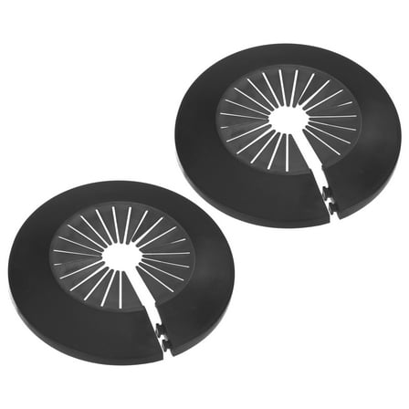 2-Pack Pipe Cover Decoration for 30mm-55mm Flange Water Pipe [Black]