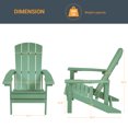 thumbnail image 2 of ACEGOSES 4 Pcs Adirondack Chair Weather Resistant for Patio Garden, Backyard,Porches and Indoors,Green, 2 of 5