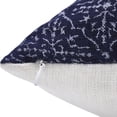 thumbnail image 3 of Fabdivine Block Print Throw Pillow Cover, 22x22 Inch Off White Linen Handmade Cushion Cover, Floral Print Boho Design Purple Pillow Cover for Sofa and Couch, 3 of 5