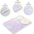 thumbnail image 4 of GZHJMY Pink Conjecture Dish Drying Mat for Kitchen Counter,Super Quick Absorbent Composite Sponge Dish Drying Pad,Heat Resistant Non-Slip Rack Tableware Mat (16x18Inch)for Dishes Coffee Machine Dish, 4 of 7