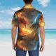 thumbnail image 4 of Fotbe Red And Blue Fire Dragon B Camisa Hawaiana para Hombre Unisex – Camisa Casual de Verano con Botones de Manga Corta de Algodón y Lino,Large, 4 of 7