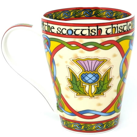 

Royal Tara Scottish Thistle Tea Cup - Celtic Coffee Mug from Ireland - 380 ml/13 fl oz | Red Color