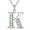 Style#K, variant on Dress Choice Monogram Necklace A-Z 26 Letters Pendants Alloy Capital Initial Necklaces for Unisex