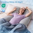 thumbnail image 6 of QUEEN ROSE Pregnancy Pillows, U Shaped Full Body Pillow for Sleeping Support, 55 Inch Maternity Pillow for Pregnant Women with Removable Velvet Cover, Blue, 6 of 8
