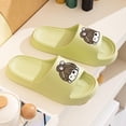 thumbnail image 2 of Women Cute Cartoon EVA Slide Sandals Platform Lightweight Non-Slip for Pool Beach Travel Comfort Green,Size 3.5-5, 2 of 8