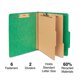 thumbnail image 2 of Carpetas clasificatorias, grapas, resistentes a la humedad, color verde, paquete de 10, 2 of 7