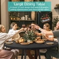 thumbnail image 3 of JEZWX Black Round Dining Table for 4–6 Person, 51 Inch Modern Circle Dining Table for Kitchen and Dining Room, Wooden Design for Small Spaces, 3 of 8