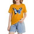 thumbnail image 6 of CPNG Children's Girls and Boys T Shirt Trendy Butterfly Print Loose Fit Tees Summer Casual Crew Neck Short Sleeve T-Shirt, 6 of 8