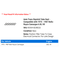 thumbnail image 2 of Auto Trans Dipstick Tube Seal - Compatible with 1975 - 1987 Rolls-Royce Camargue 6.8L V8 1976 1977 1978 1979 1980 1981 1982 1983 1984 1985 1986, 2 of 2