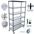 thumbnail image 2 of 6-Tier Wire Shelving,Steel Storage Rack,Height Adjustable Metal Shelving for 1000 LBS Capacity,Black, 2 of 6